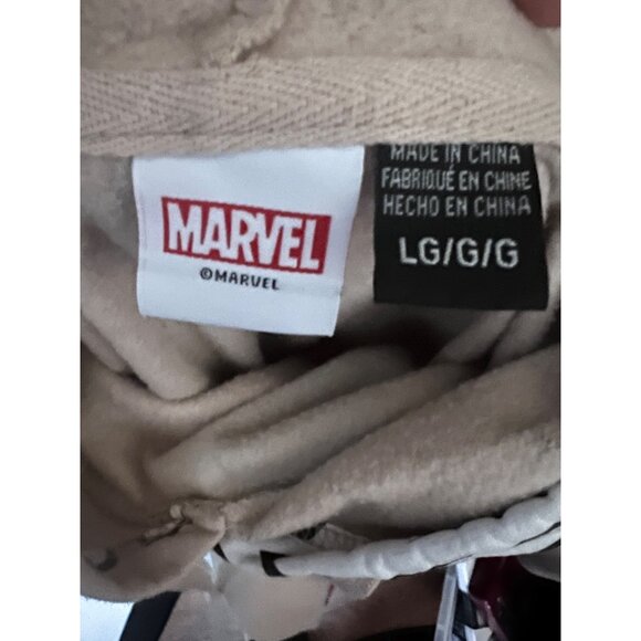 Disney 100 Marvel Mens Pullover Hoodie Sweatshirt Large All Over Spell Out Print - Picture 5 of 5